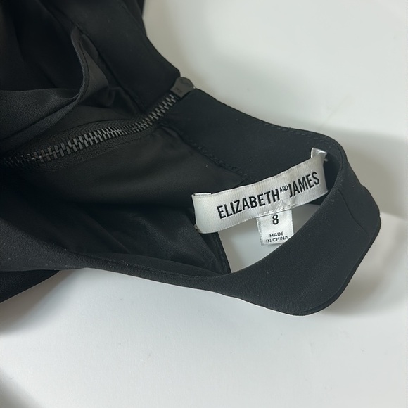 Elizabeth and James Halter Ruffle Tiered Dress Black Size 8 - Picture 6 of 8